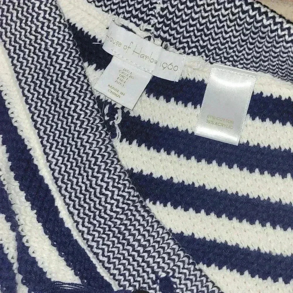 NWT HOUSE OF HARLOW 1960 Navy Striped Sleeveless Top & Shorts 2 Piece Set large - Picture 5 of 8